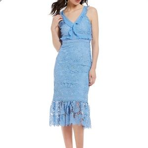 Gianni Bini Blue Lace Midi Dress